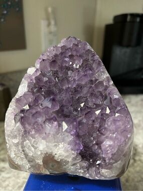 Amethyst Crystal Geode Decorative Accent - Purple